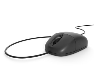 3d illustration: Computer mouse close-up