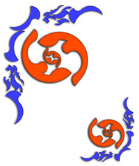 Style pattern In format of the frame