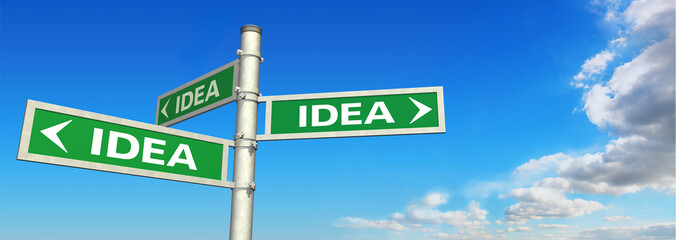 Fototapeta premium signpost IDEA