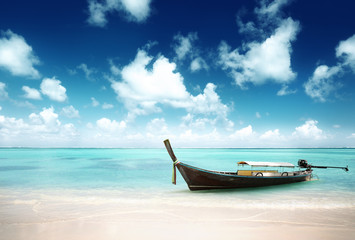 Fototapeta premium boat on the beach