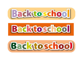 color sign back to school