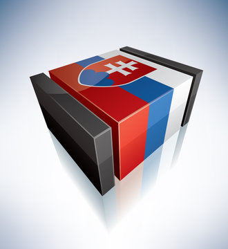 3D flag of Slovakia