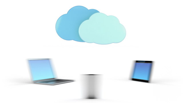 cloud computing concept - high quality 3d animation
