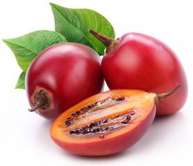 Tamarillo fruits with leaves