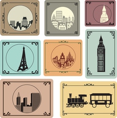 Cities in retro style