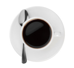 top view of the the black coffee