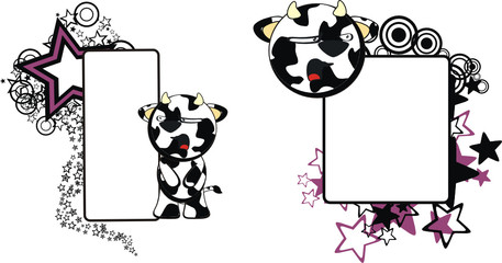 funny cow cartoon copyspace
