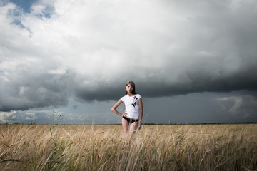 Fashion photo of young beautiful woman