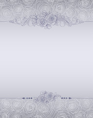 floral frame with roses