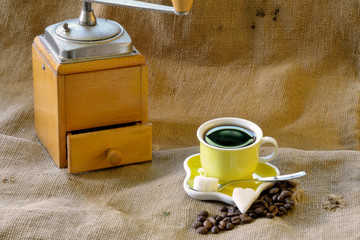 Espresso mit Kaffemühle