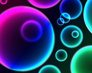 Abstract background, dark blue, green and pink colors