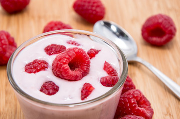 Glass with Raspberry Yogurt