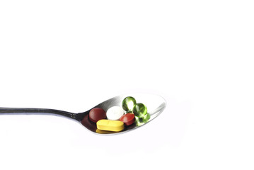 Silver Spoon with Pills