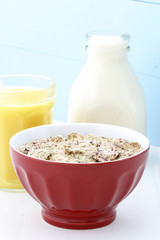 delicious and healthy berries cereal