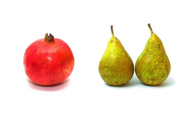 Pomegranate and pears