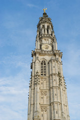 Tower of St Vaast church in Arras