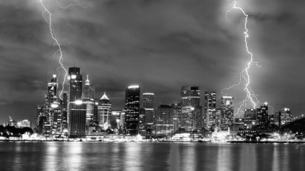 Storm in the city (Sydney)