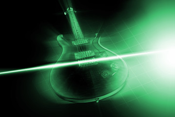 Electric guitar and ray of light