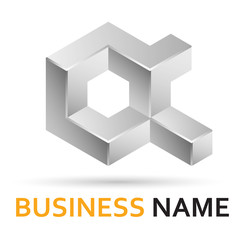 Alphabet logo design - letter a or greek alpha