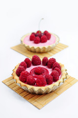 Cherry and raspberry tarts