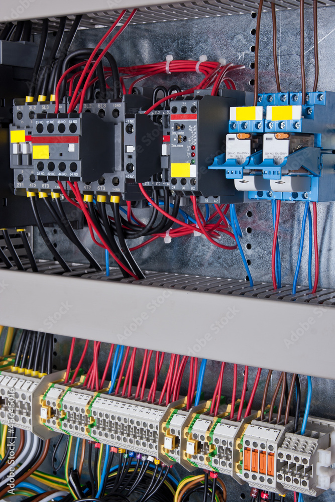 Poster New control panel with static energy meters and circuit-breakers