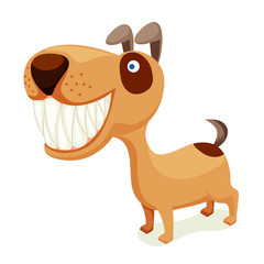 Dog vector isolated on white