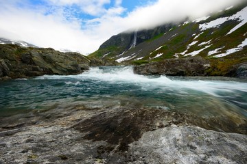 Fast river in a mountains
