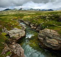 Fast river in a mountains