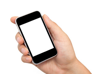 man hand holding the phone