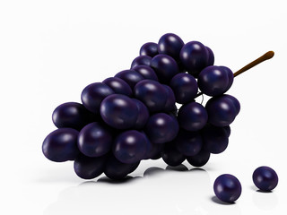 Juicy ripe violet grapes