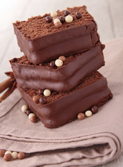 chocolate cake with candies