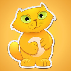 Cute cat sticker