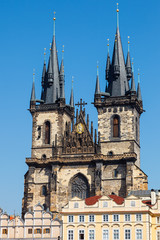 Fototapeta na wymiar Tyn Cathedral w Pradze