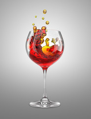 fire wineglass