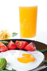 Egg with vegetables for breakfast