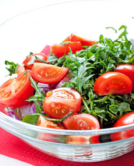 Tomato salad with ruccola