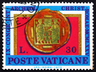 Postage stamp Vatican 1975 Miracle of Loaves and Fishes