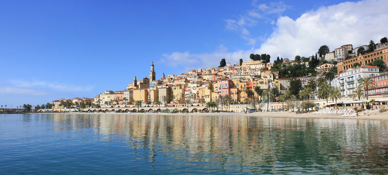 Menton on the french Riviera in the South of France
