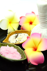 Thai Spa Herbal Massage Set in Tray on White Background