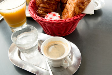 coffee and croissants
