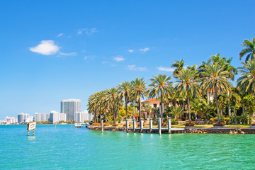 Obraz premium Zatoka Biscayne, Miami na Florydzie