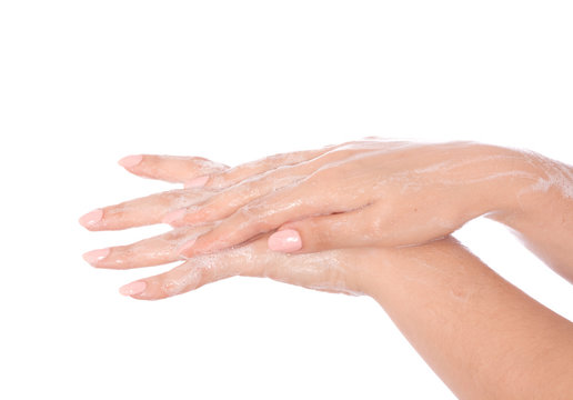 Hands and foam