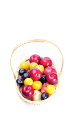 Fruits in the wicker basket