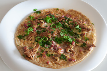 Speck mit Pfifferlinge