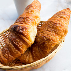 coffee and croissants