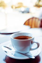cup of hot coffee