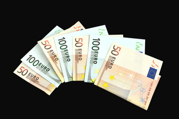 banknotes 50 and 100 euro