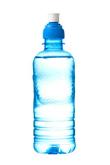 Small plastic water bottle