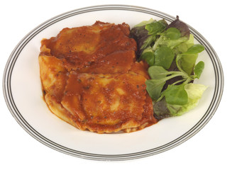 Ravioli Pasta Parcels with Salad