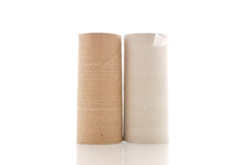 Two Empty Rolls of Toilet Paper